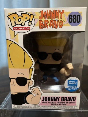 Johnny Bravo Funko Web Excl LE Animation Vaulted Funko Pop 680 With Protector