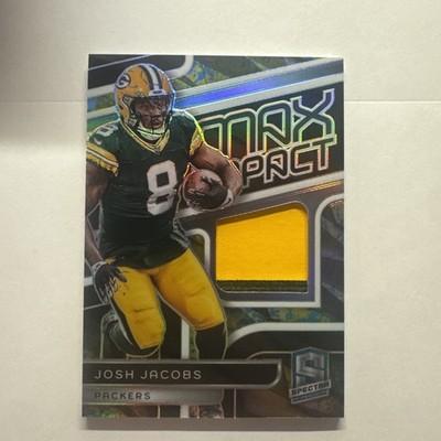 2024 Panini Spectra Josh Jacobs Max Impact Splatter Neon 3/8 #MI-JJS MEM Packers