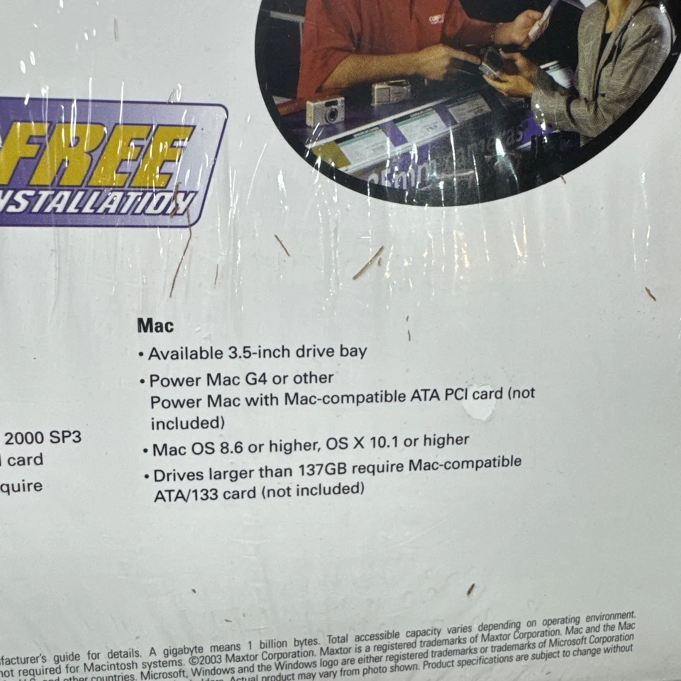 Vintage CompUSA Maxtor Hard Drive HDD 60Gb 7200rpm Ultra ATA /133 ~New Sealed - Image 4 of 4