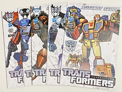 IDW TRANSFORMERS DARK CYBERTRON 5 BOOK HASBRO VARIANT COVER LOT # 2-10 VFNM 2013