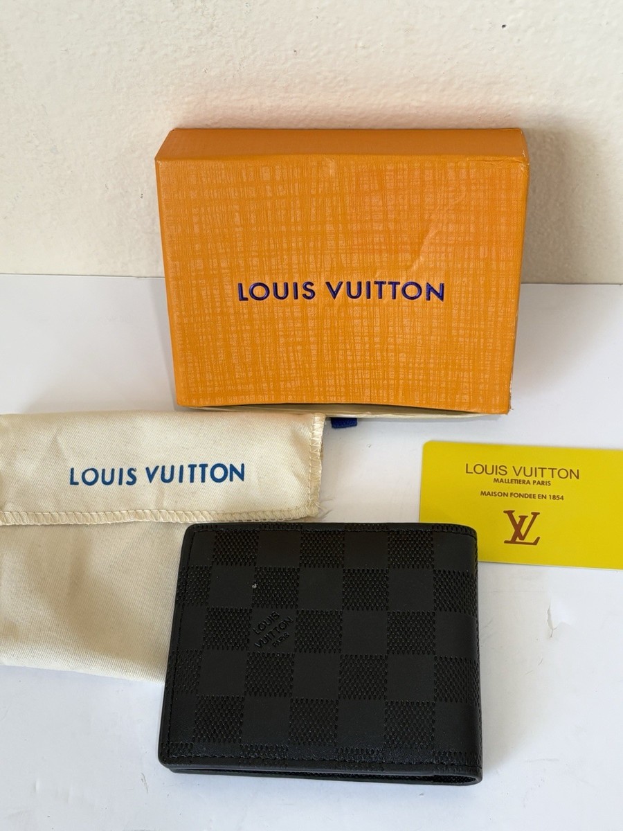 Louis Vuitton Bifold Damier Graphite Men Wallet Black