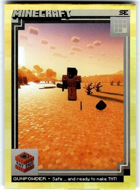 Panini Minecraft Special Edition Card #90 Gold #46/50 Gunpowder