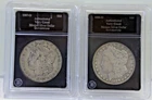 1886 O, 1887 O US Morgan Silver $1 (Semi Key Date) VG Collectors Slab Bradford