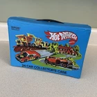 Vintage 1980 Hot Wheels 24 Car Vinyl Collectors Case w/ Trays Shelf NO CARS