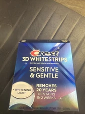 CREST 3D WHITESTRIPS SENSITIVE LED BLUE LIGHT 28 STRIPS+14 TREATMENTS EXP.9/27