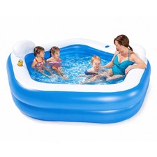 Bestway Family Paddling Pool Inflatable Swimming Pool with Built-in Seats