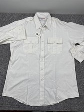 Horace Small Men's Long Sleeve Deputy Deluxe White Shirt Size 16.5 34