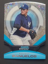 2011 BOWMAN CHROME BASEBALL DIE-CUT REFRACTOR MANNY BANUELOS NEW YORK YANKEES 