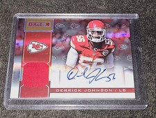 2013 Rookies And Stars Derrick Johnson /5 Patch Auto SSP Chiefs