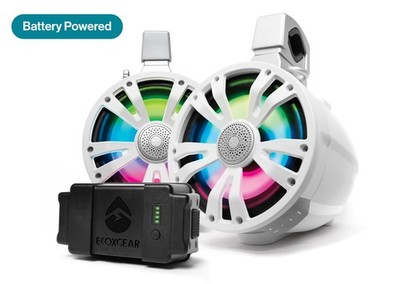 ECOXGEAR SEI-ETBAT7708 Extrmtower 2 Pack 8'' Marine Speakers with Battery