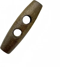 10Pcs Olives Buttons - 2 Hole Wood Toggle Sewing Craft DIY Accessory for Clothin