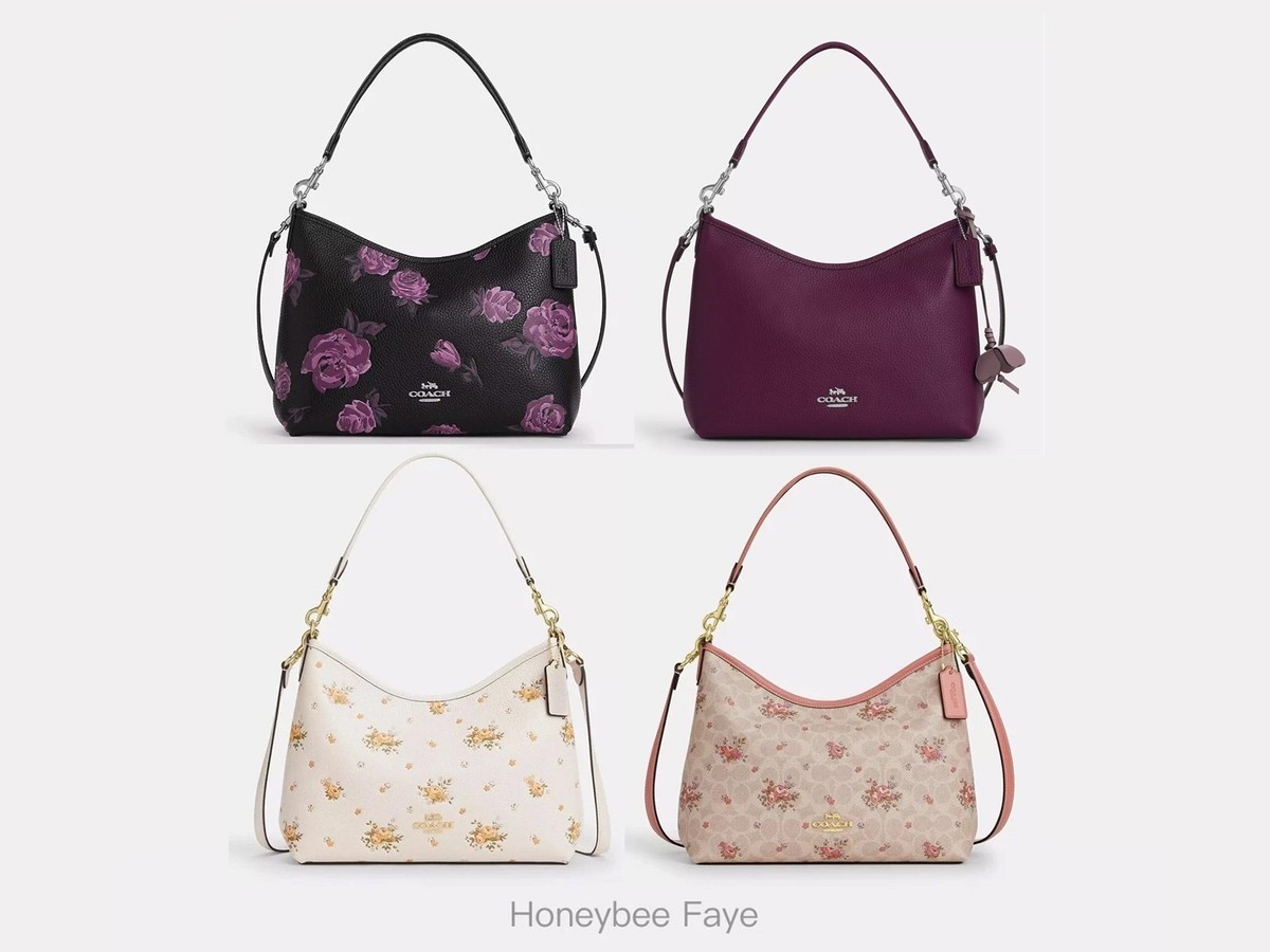NWT Coach Laurel Shoulder leather Bag Floral Print CAL36/CAL43