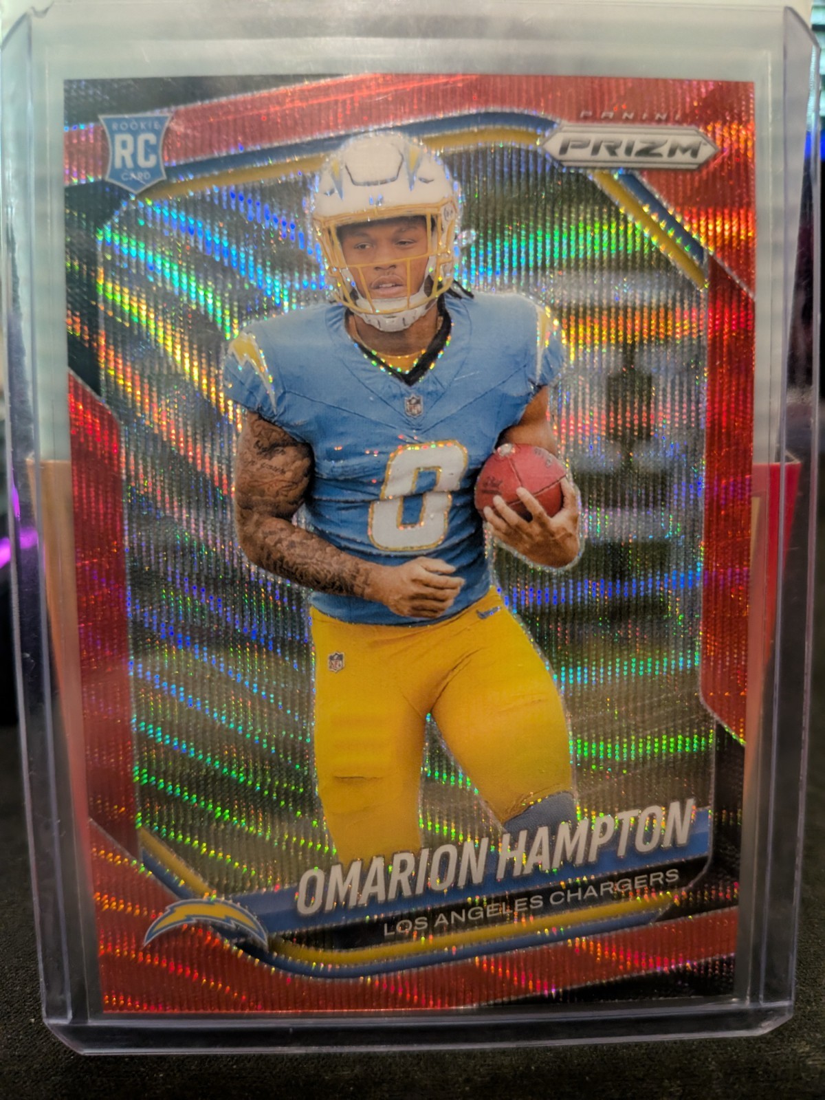 Prizm 2025 Red Wave Rookie Prizm Omarion Hampton /149 Chargers #355