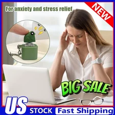 Croaking Frog Keychain,Rechargeable Stress-Relieving Clicky Keyboard KU