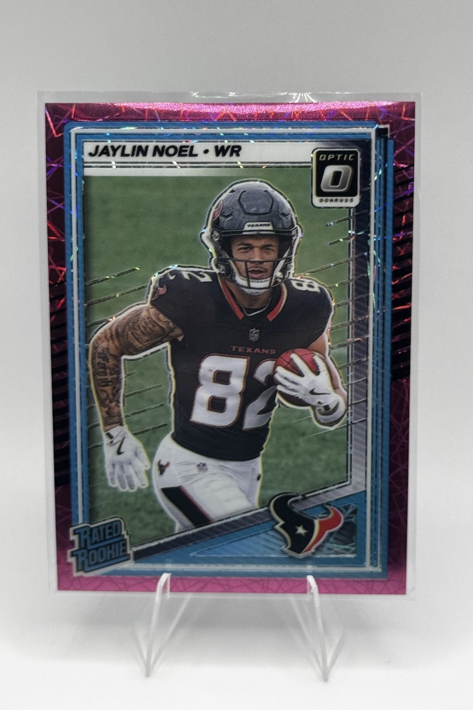 Panini Donruss Optic 2025 Jaylin Noel Texans Rated Rookie Pink Velocity /99 #241