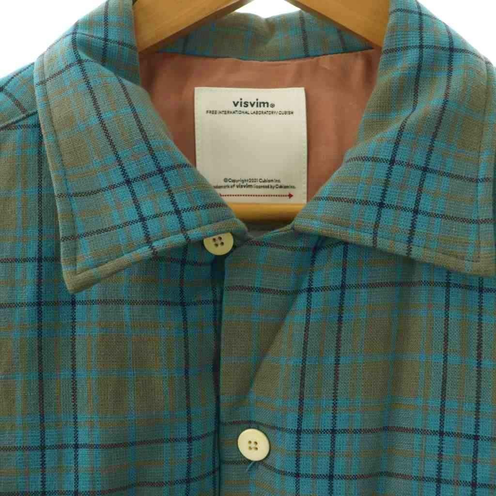 Visvim 25SS Keesee Check Down Jacket Wool Linen B… - image 5