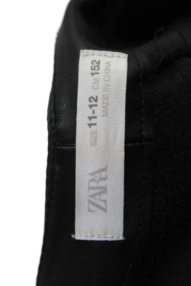 Комбинезон Zara детский для девочек искусственная кожа подпоясанный черный размер 11-12 - Изображение 3 из 3