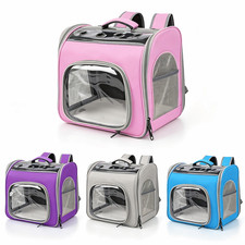 Breathable Cat Carrier Backpack With Mat Outdoor Travel Shoulder Bag Breathable