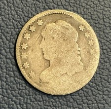 Capped Bust Half Dime - Worn Date - Silver Half Dime - Vintage