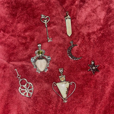 925 Sterling Silver Jewelry Lot 7 Pendants