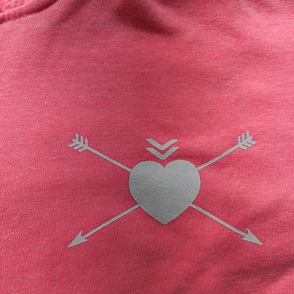 Exist Sudadera con Capucha Mujer L Rosa Blanco Cremallera Completa Deportiva Boho Corazón Chaqueta de Los Ángeles Foto 2 de 4