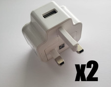 2x Genuine Samsung Travel Adapter model ETA-U90UWE 5.0V 2.0A White UK USB Plug