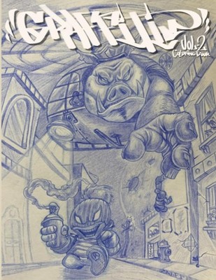 Graffiti Coloring Book vol. 2: Original hand drawn graffiti ideas, blank walls,