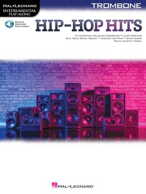 Hip-Hop Hits for Trombone Solo Sheet Music 12 Songs Play-Along Book Online Audio