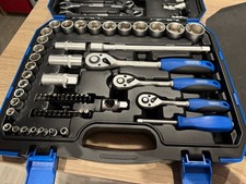Draper Tools 1/4" 3/8" 1/2" Drive Ratchet Socket & Wrench Spanner Set Kit 16364