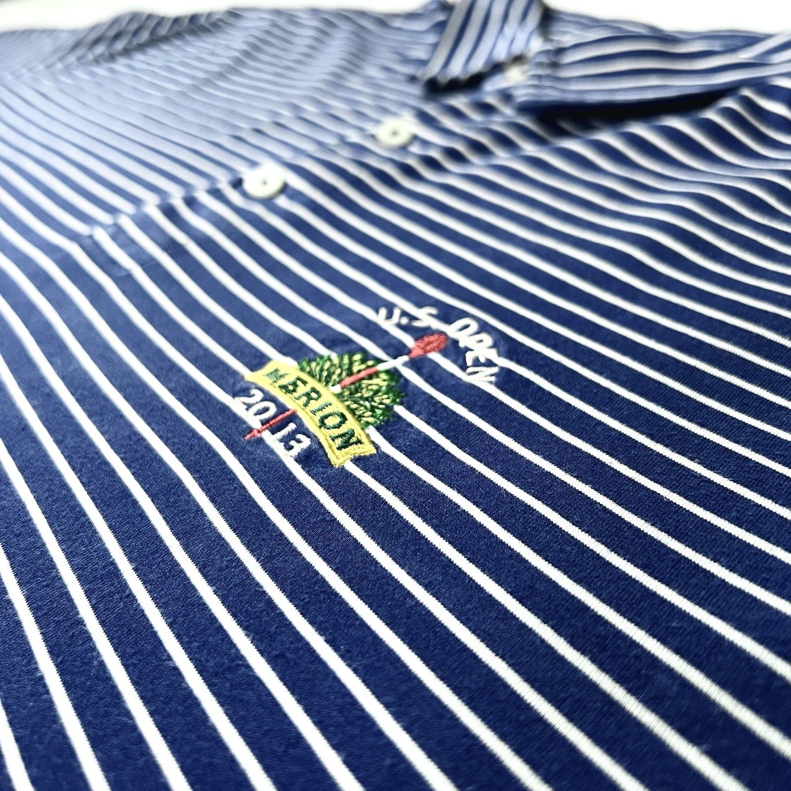 POLO GOLF RALPH LAUREN Shirt Mens 2XL Pima Cotton 2013 US Open Merion Logo XXL thumbnail 3