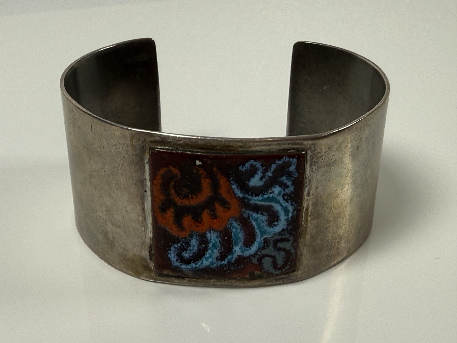 VTG Solid Sterling Silver Cuff Bracelet Wide 6.5”… - image 6