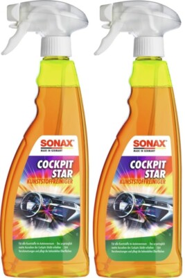 SONAX CockpitStar (2x 750 ml) Cockpitreiniger Kunststoff antistatisch 02494000 