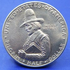 USA  SILVER PILGRIM TERCENTENARY HALF DOLLAR 1920  / SNIFF'S  ANCIENT COINS