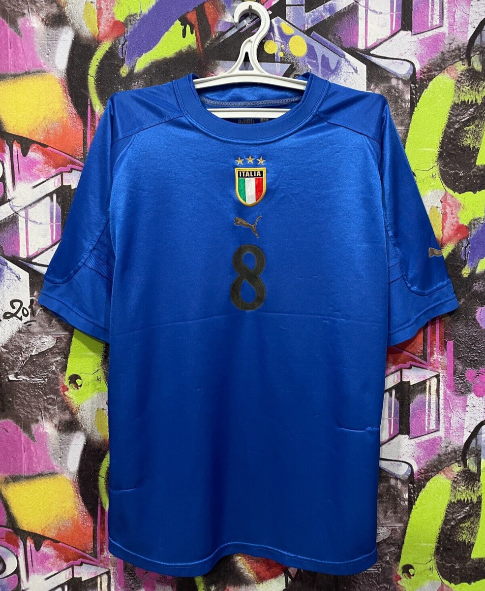 Italy National Football Team Gattuso #8 2004/05 Home Soccer Jersey