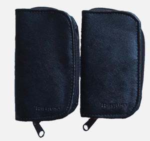 (2 )TARGUS 6 Memory Card Holder Zipper closure Belt loop Black Small