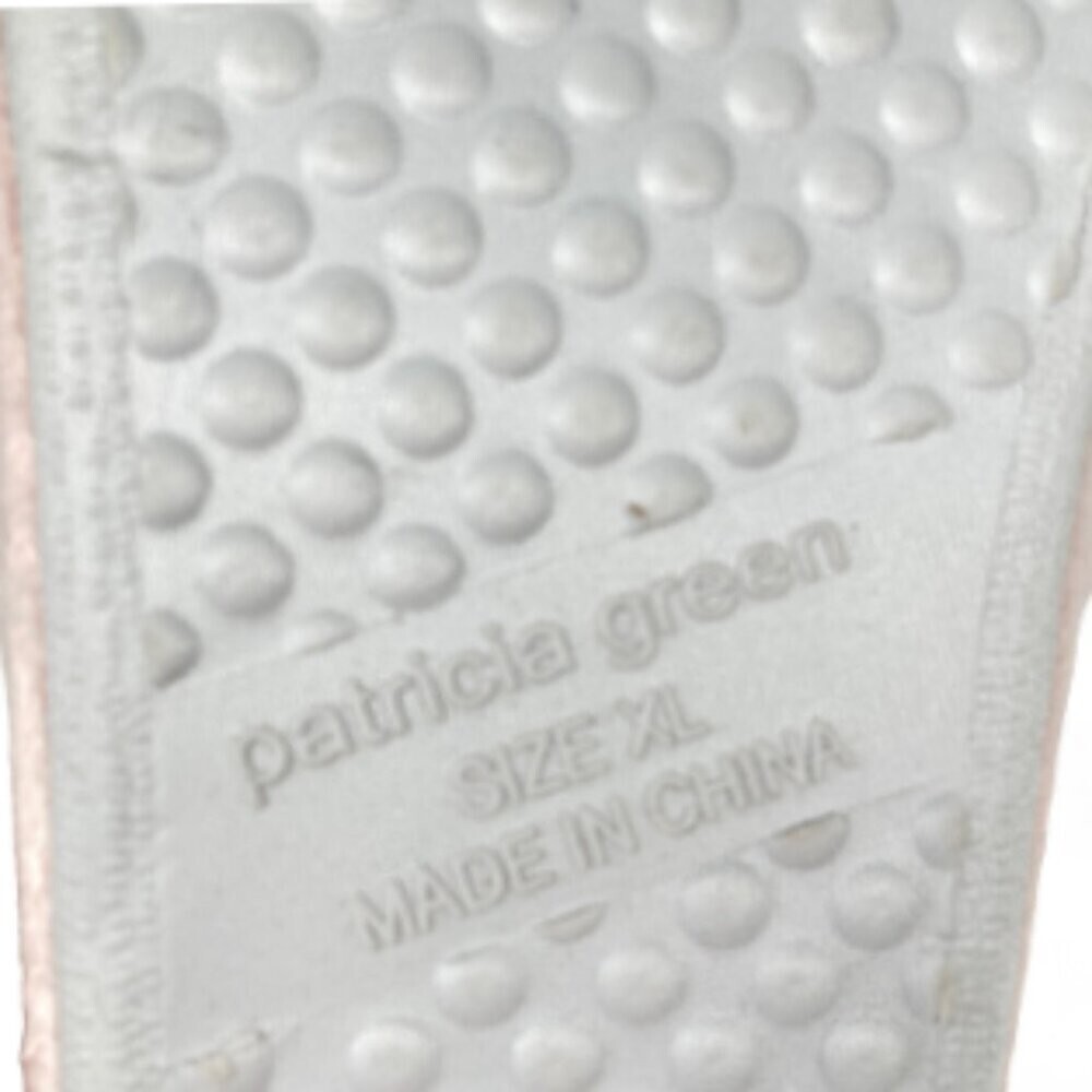 PANTOFOLA D’ORO Patricia Pantofole Relax Slide Verde Taglia XL (10) Rosa con Oro Velluto Peluche