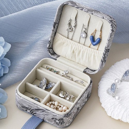Large Capacity Earrings Storage Case Flower Rings Holder Gift - Picture 4 of 14