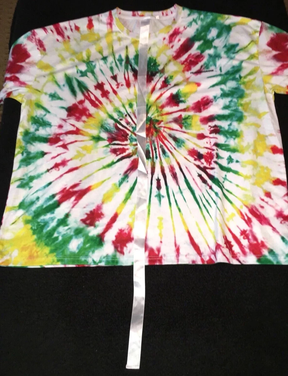 GD Style G Dragon BTS PeaceMinusOne Tie Dye Ribbon Tee T Shirt L