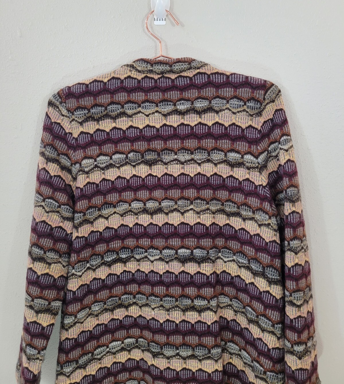 Pre-Owned EXCLUSIVELY MISOOK L Patterned Wool Ble… - image 8