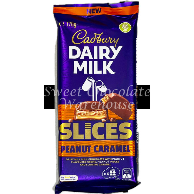 Cadbury Dairy Milk Slices Peanut Caramel 170g
