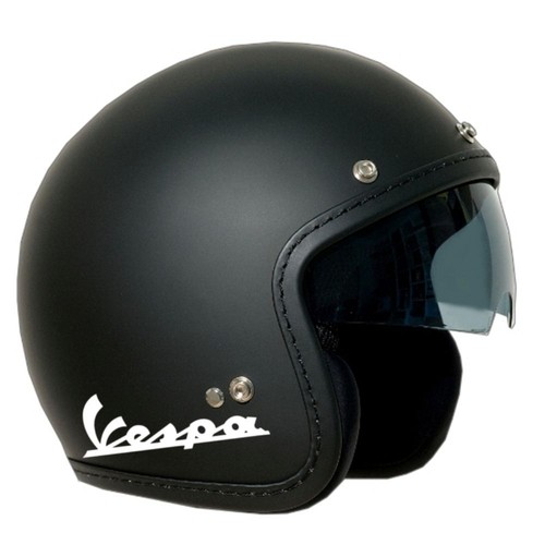 CASCO MOTO NERO OPACO OMOLOGATO 3 BOTTONI VISIERINO FUME VESPA BIANCO | eBay