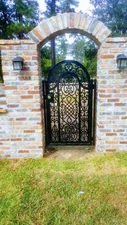 Contemporary Entry Monogram Metal Gate_36"x60"