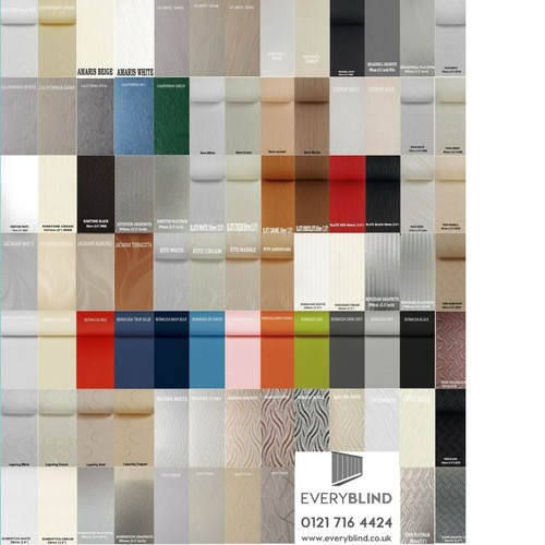 CUSTOM MADE VERTICAL BLIND REPLACEMENT SLAT LOUVERS 89mm (3.5") Plain