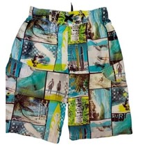 OP Ocean Pacific Surfing Surfboard Theme Board Shorts swimTrunks Boys small
