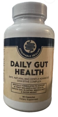 Attainable Healing Daily Gut Health Digestive Complex 60 Caps Exp 08/2025