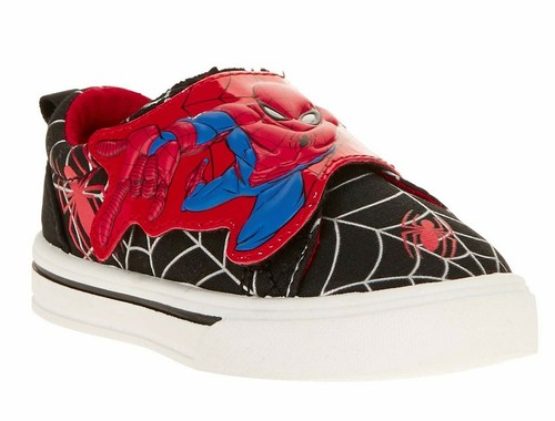 Spider-man,Batman Toddler Boys' Canvas Strap Athletic Sneakers Shoes: 7-13 - Picture 3 of 12