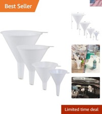 Lightweight Sturdy Plastic Funnel Set - Perfect for Automotive Kitchen Use