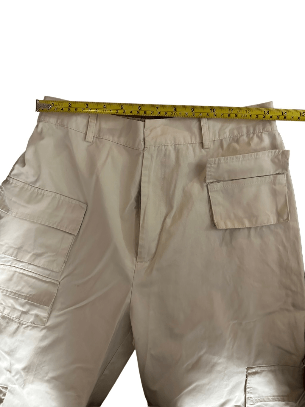 BEIGE BOTANY 100 Cotton Cargo Utility Pants Off White size L eBay
