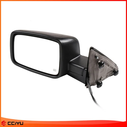 Pair Power Heated Turn Signal Manual Black Mirrors Fits 09-15 Dodge Ram