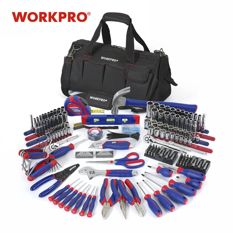 Home Repair Hand Tool Kit Basic Mechanic Tools Set w/Carrying Tool Bag 322/219PC - Image 2 of 4